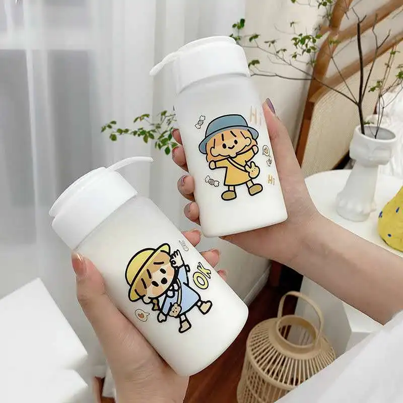 PC бутылка для воды Женская Студенческая Корейская версия Милая мультяшная