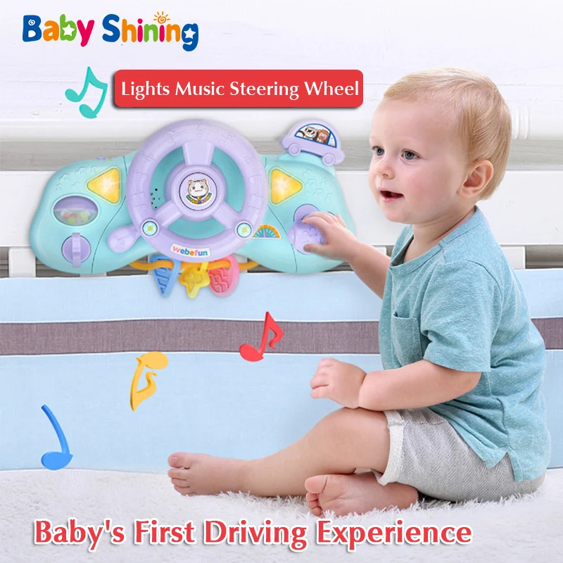 

Baby Shining Children Multi-function Steering Wheel Early Teach Toys with Light Music Educational Intelligent Toy Birthday Gift