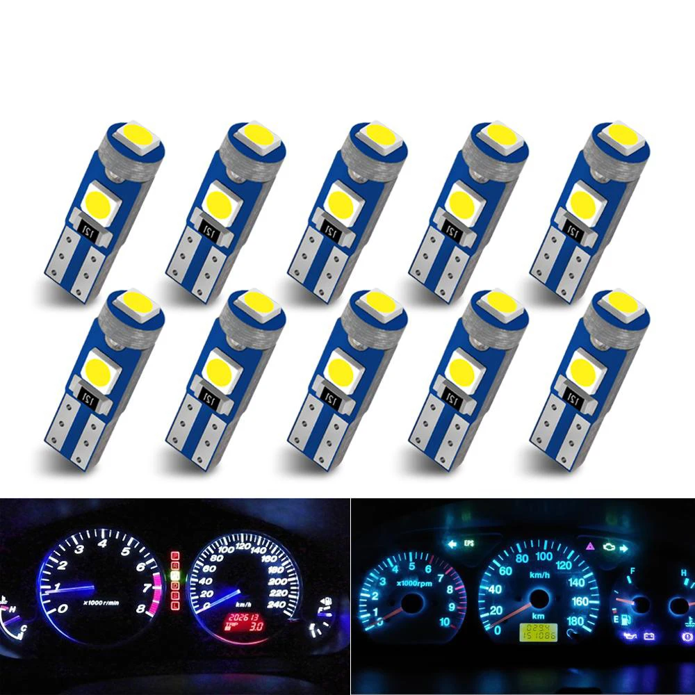 10pc T5 Led Car Dashboard Light For Bmw E46 E39 E60 E36 E90 F30 F10 X5