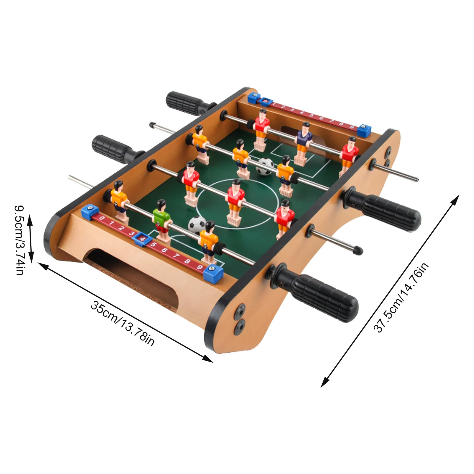 Toyrific Power Play 20" Table Football Game 6-a-Side Miniature Tabletop Game 