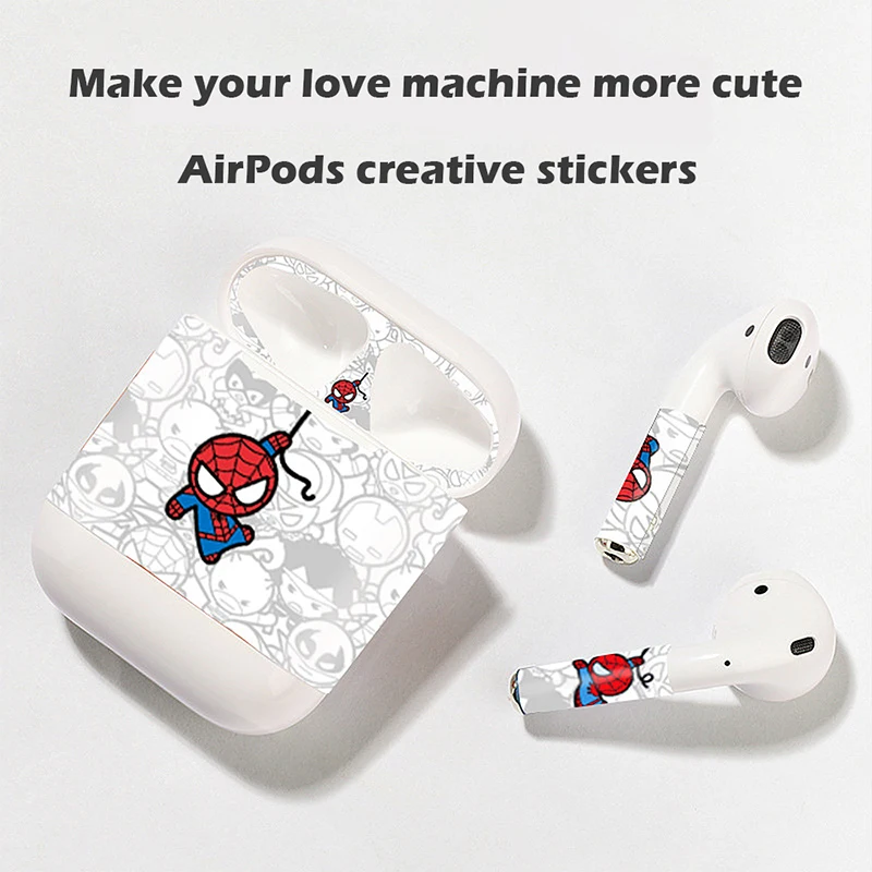 3 в 1 Fone De Ouvido Marvel Bluetooth футляр для наушников для Apple Airpods Air Pods 1 беспроводная коробка для наушников Роскошный кожаный чехол