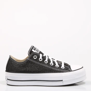 

Converse SNEAKERS CTAS LIFT GLITTER BLACK 566282C Black Satin Women-BLACK SNEAKERS Woman 70581