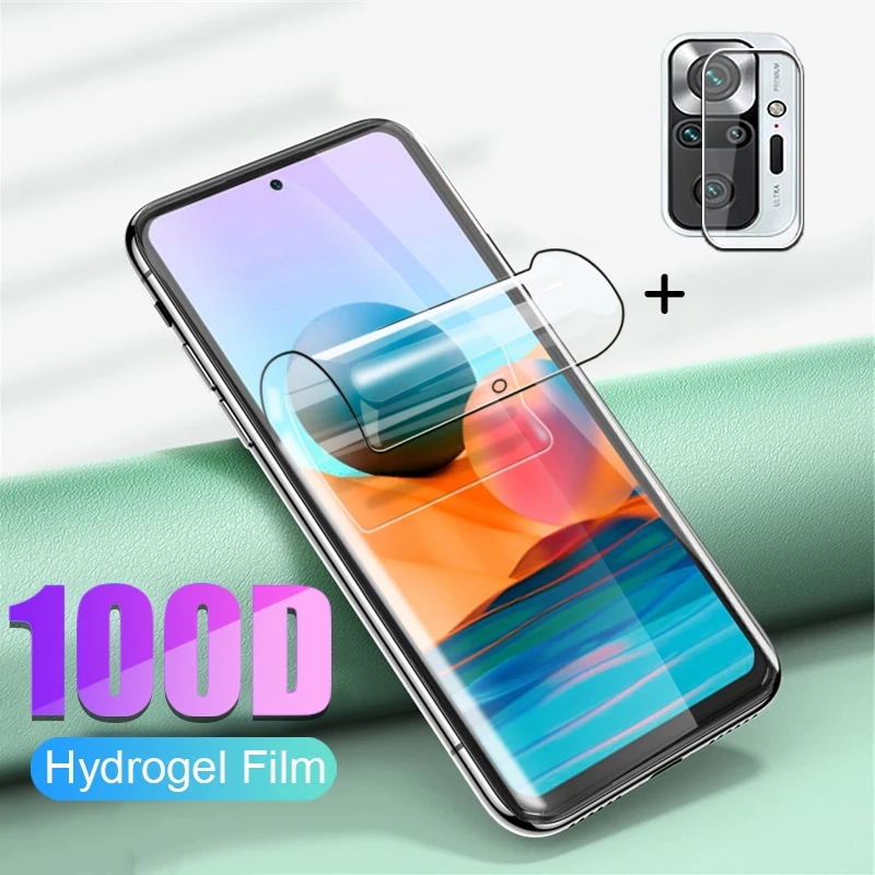 

for redmi note 10 hydrogel film for xiaomi redmi note 10 pro camera front screen protector redme note10 pro max 10 s cover films
