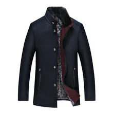 Мужская зимняя теплая утолщенная шерстяная куртка, шерстяное пальто с воротником, Мужская ветровка, парки, Тренч, длинное пальто, куртка zoeva