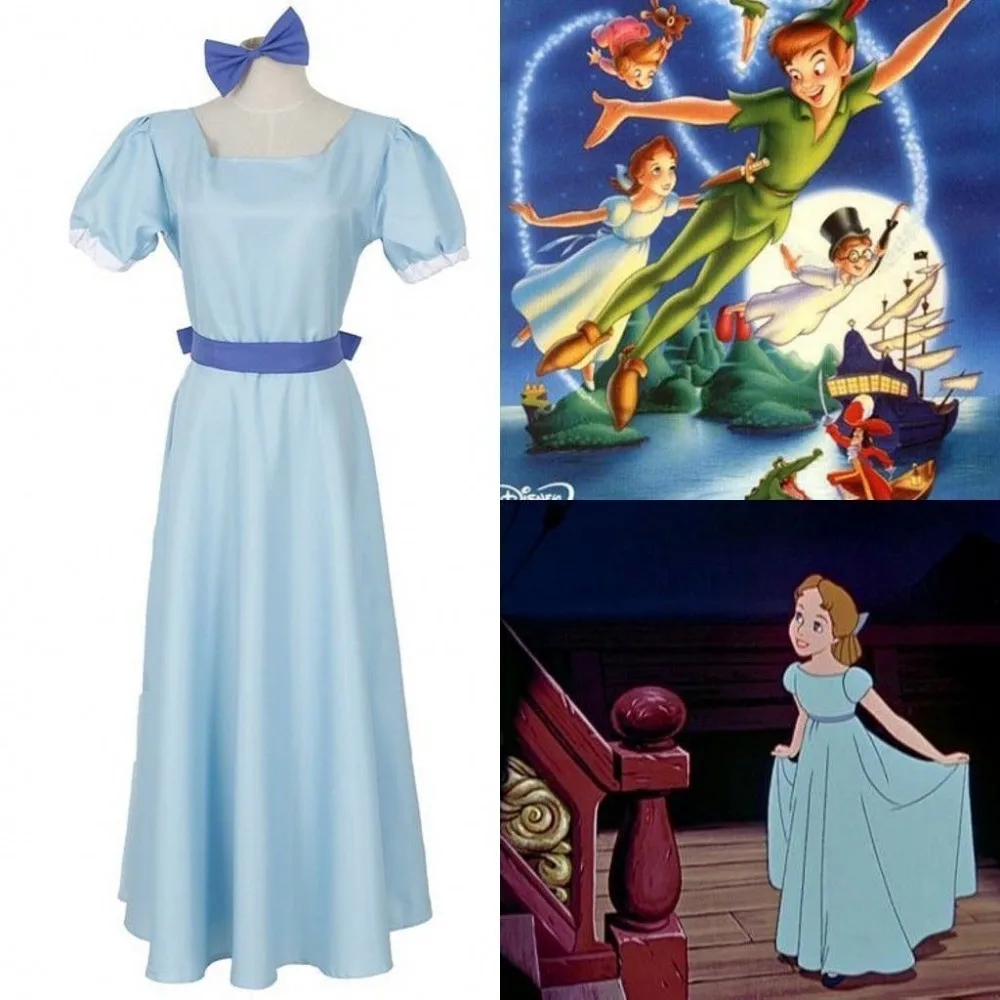 

Peter Pan Wendy Darling Princess Dress Cosplay Costume with Headwear