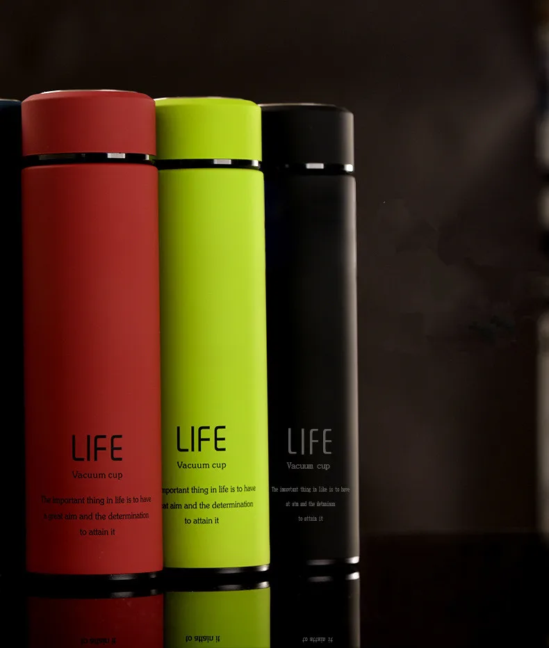 

High-Quality 500ml Insulated Vacuum Flasks with Tea Infuser Water Bottle Double Wall Thermals Cup Steel Travel Thermos Botttle