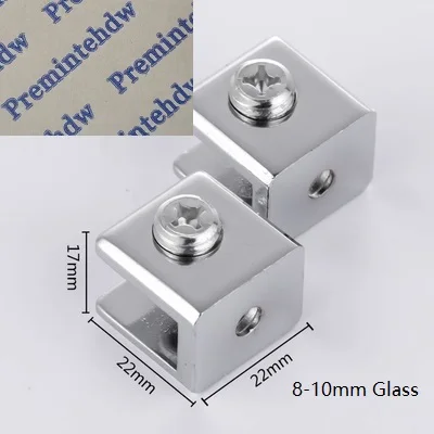 2406 Small 8-10mm 4 шт/лот Цинк стальная стена винный шкаф витрина зажим стеклянной полки зажим Поддержка одностороннее, двухстороннее плавающее стекло полка - Цвет: 2406 Small 8-10mm