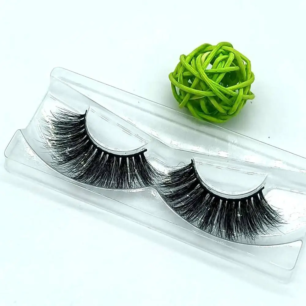 

3d mink eyelashes wholesale 100% handmade fluffy natural long false lashes extension bulk mink hair full strip D035