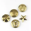 1 x Brass screwback conchos rivets flower star decorative buttons for leather craft wallet bag saddle belt decor ► Photo 2/6