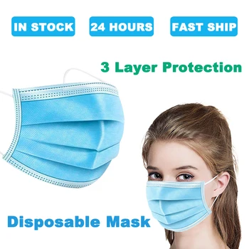 

Blue Medical Masks Protection Disposable Medical Masks Adult 3-laye Mask Dustproof Mask Medical Face Mask