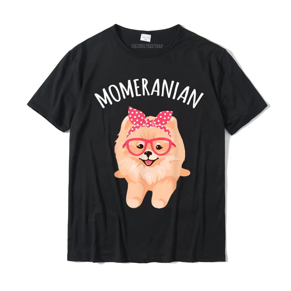 Group Design T-Shirt for Men 100% Cotton Thanksgiving Day Tops Tees Customized Tops & Tees Short Sleeve New Coming Round Collar Funny Pom Pomeranian Mom Gift For Women T-Shirt__MZ16669 black