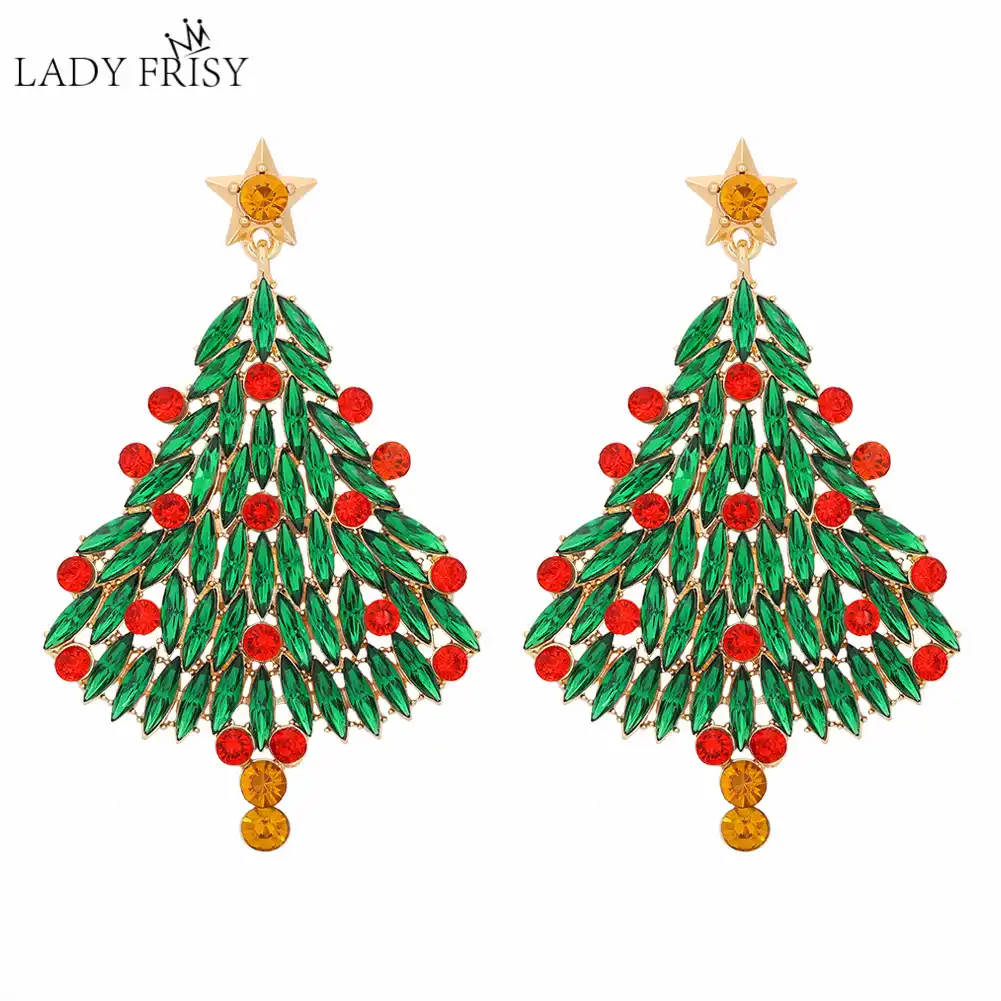 Ladyfirsyカラフルな緑の木女性クリスタルクリスマスツリーのイヤリングパーティーギフト声明ビジューbrincos ドロップイヤリング Aliexpress Ladyfirsyカラフルな緑の木女性クリスタルクリスマスツリーのイヤリングパーティーギフト声明ビジューbrincos ドロップイヤリング Aliexpress