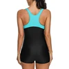 Attraco One Piece Women Sports Swimwear Fitness Sports Swimsuit Patchwork Competition Swimwear Open Back Bathing Suits Clearance ► Photo 3/6