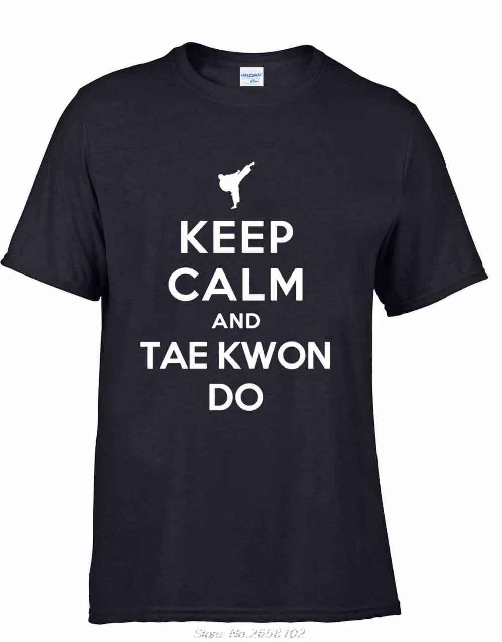 Brand Clothes Summer O-Neck Men's Hot Sale 100% Cotton Top Tee Keep Calm And Taekwondo Best Tee Shirts Streetwear