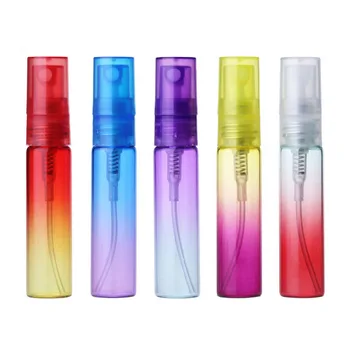 

5PCS 5ML Glass Travel Gradient Perfume Bottle Atomizer Pressed Pump Spray Bottle Liquid Container Empty Spray Refillable Bottle