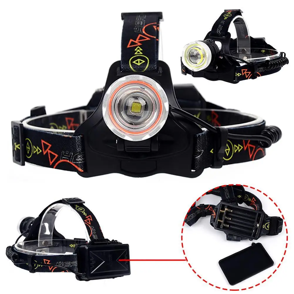 

Zoomable T6 2 LED 15000 Lumen USB Headlamp 4 Modes 18650 AA Flashlight Outdoor Light Torch Light Head Lamp Camping Light
