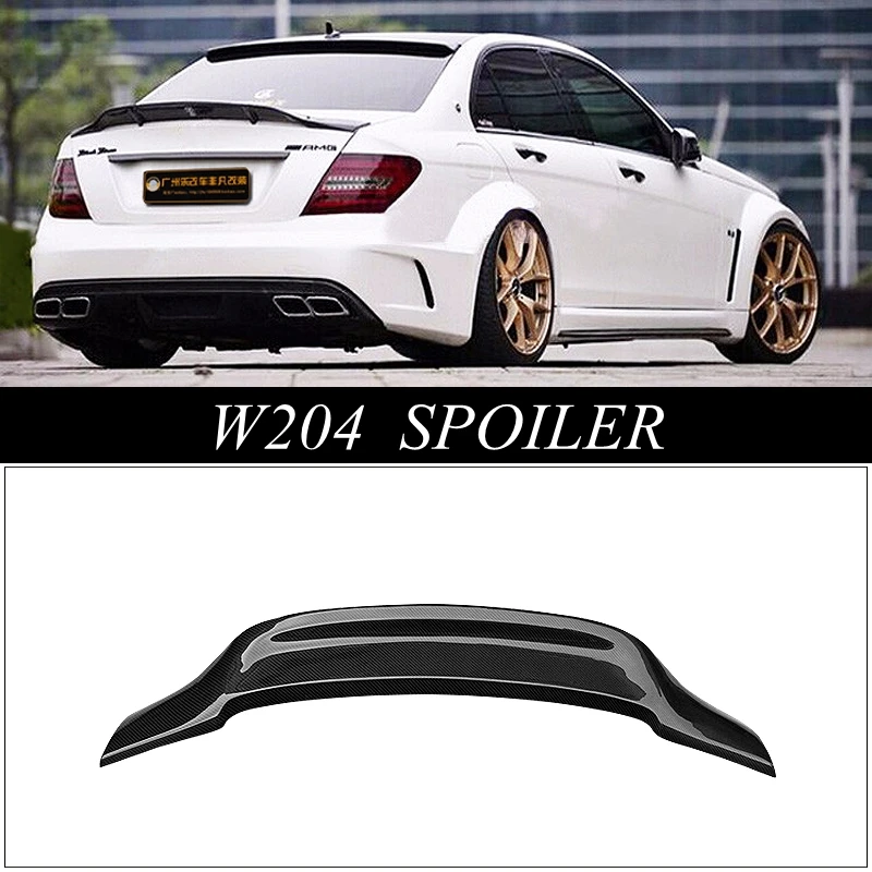 MONTFORDCarbon волокно задний спойлер заднего крыла для Mercedes-Benz C Class седан 4х-дверный W204 C180 C200 C250 C260 спойлер 2007