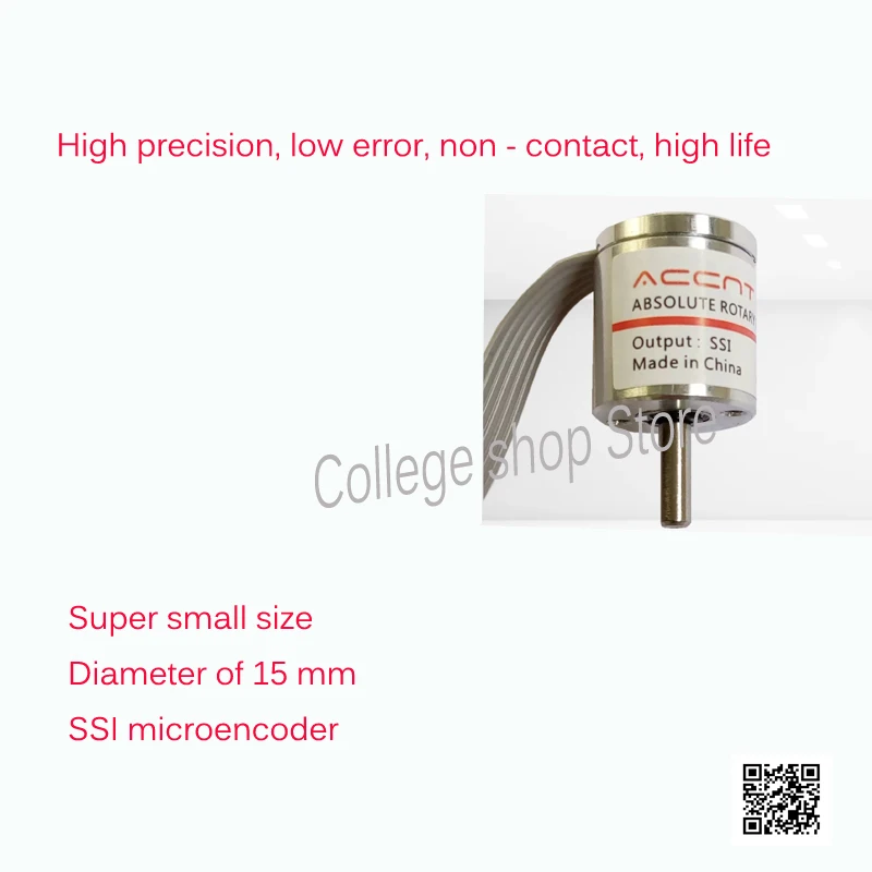 Mini Absolute Rotary Encoder Magnetoelectric Solid Shaft SSI Interface 1024P afbeelding