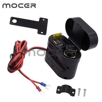 

Waterproof Motorcycle Cigarette Lighter Multi Function Clock 4 in1 Motorbike USB Charger Universal Fits For Mobile Phone GPS