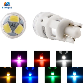 

YM E-Bright T10 W5W 2835 Led Car Lights Transparent Lens 194 168 Auto Bulbs 12V DC White Blue Yellow Red Green Pink Ice blue 10X