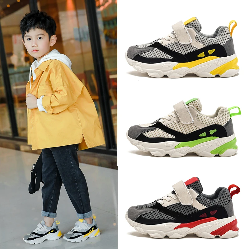 HOBIBEAR 2020 New Boys Sneakers Breathable Casual Sneakers Boys Young Non-Slip Children Shoes Boys Designer Teenager Sport Shoes