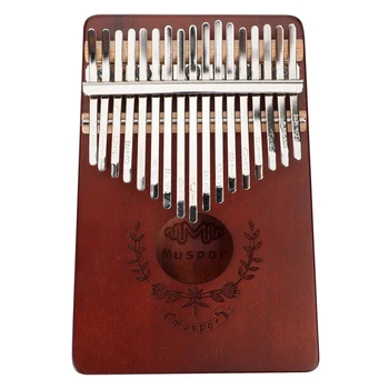 

17-key Thumb Piano Mahogany Musical Instrument Kalimba Hammer Sticker Kit Beginner Portable Finger Piano Thumb Piano