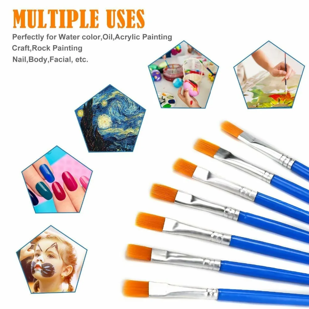 32pcs Artist Paint Brushes Set Acrylic Oil Watercolour Painting Craft Art Model _ eBay