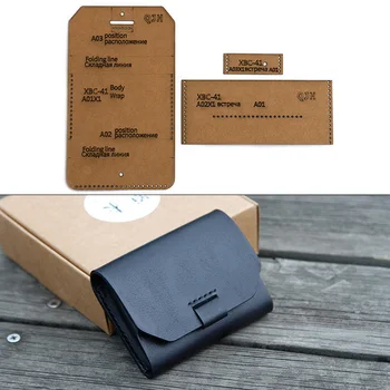 

1Set DIY Kraft Paper Template New Fashion Cute Business Card Holder Leather Craft Pattern DIY Stencil Sewing Pattern 9.5cm*7.5cm