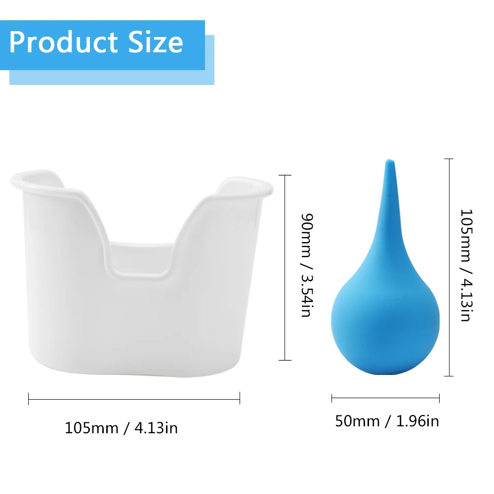 

Household Ear Washing Tool Kit Ears Cleaning Accessory Suite 1 Psc Basin and 1 Pcs Rubber Bulb Ear Washing Tool Kit