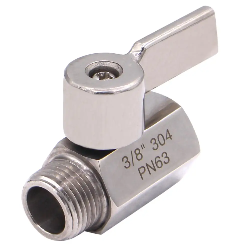 

DERNORD Mini Ball Valve - 3/8" NPT Male & Female Stainless Steel ball valve