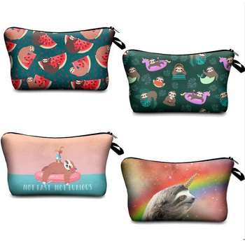 

Small Makeup Bag for Women Girls Sloth Printing Cosmetic Case Women's Toiletry Bag for Organizer Travel Accessories Make Up Bag