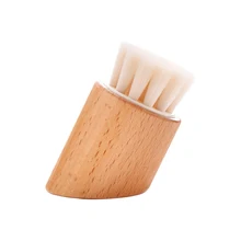 Бук щетка для чистки лица мягкая нейлоновая щетина глубокий для очистки пор ручки из бука кисть для очистки дица