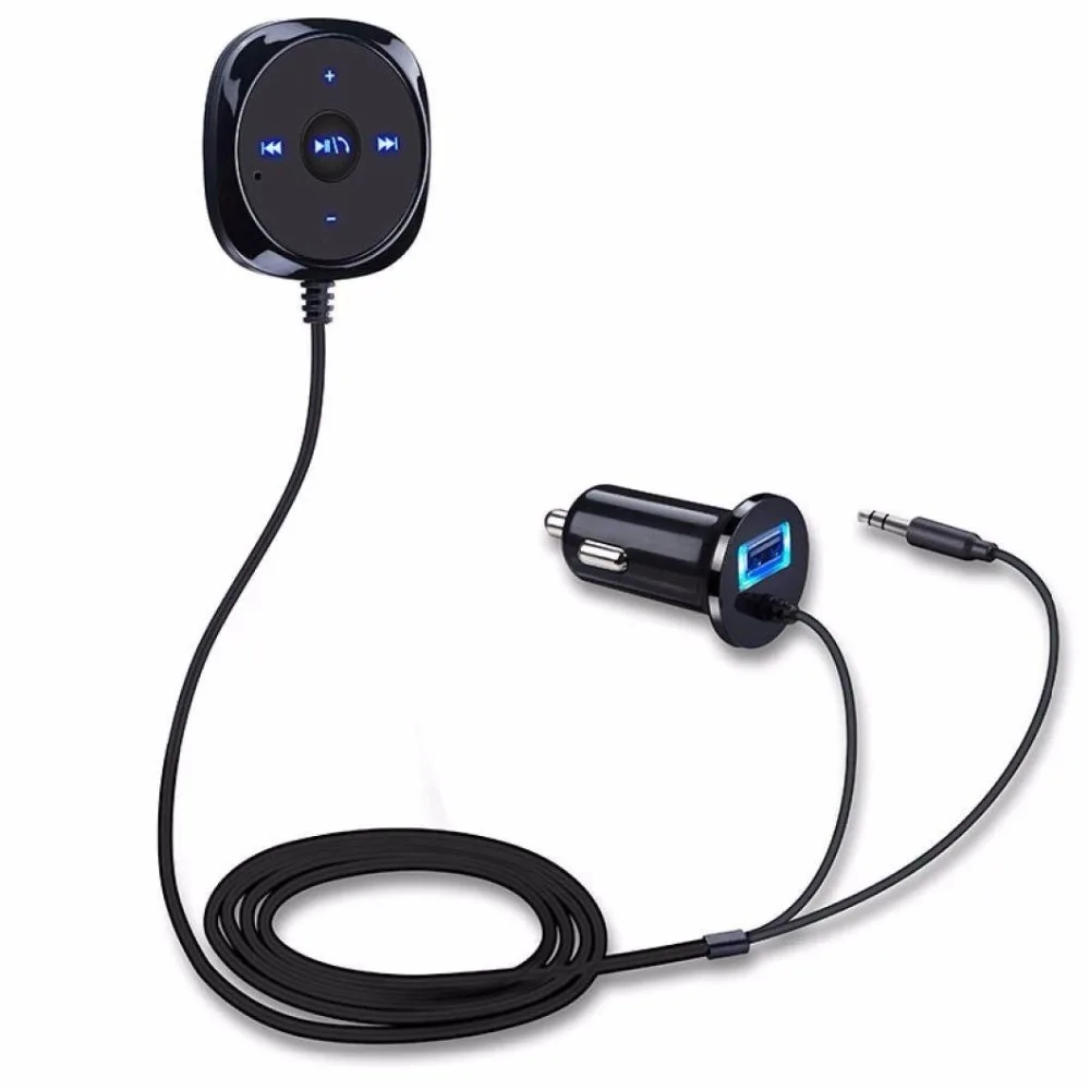 Музыкальный потоковый аудио адаптер микрофон 3 5 мм AUX Автомобильный Bluetooth 4 2