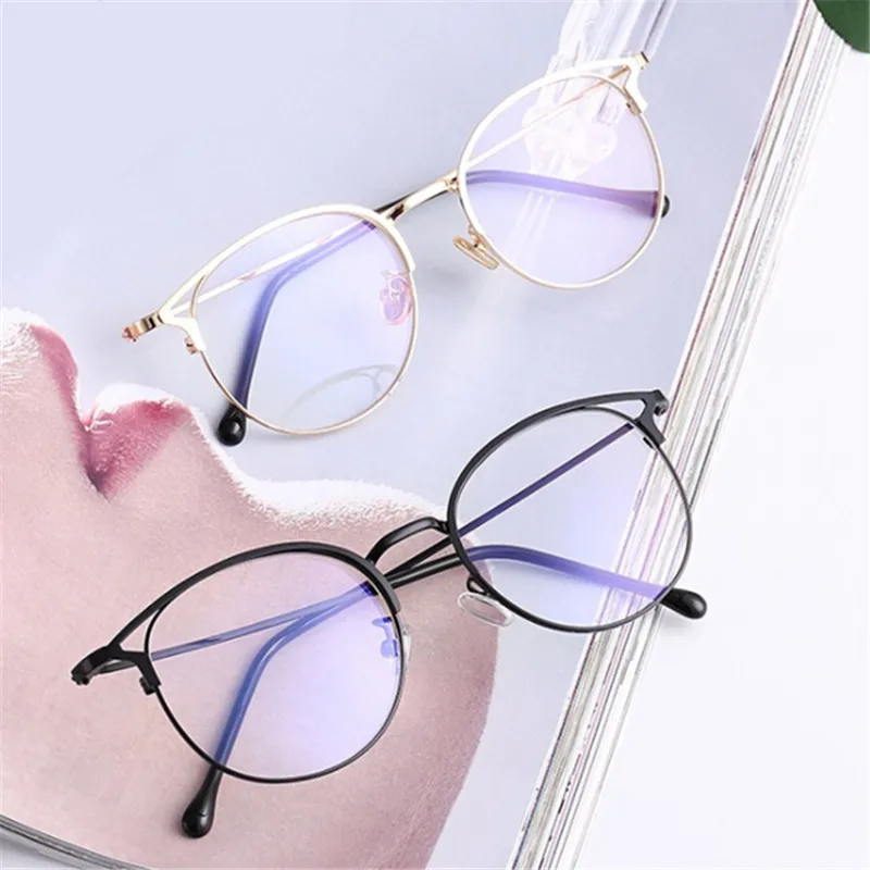 

1 Pc Anti Blue Light Round Cat Ears Eyeglasse Frame Women&Men Computer Eye protection Eyewear Optical Spectacle Glasses Unisex