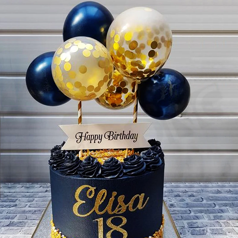 1 Набор, креативный, 10 шт., 5 дюймов, воздушные шары, комплект экстракласса для торта, украшение для дня рождения, украшения для торта, топперы для свадебного торжества, украшения для детского душа