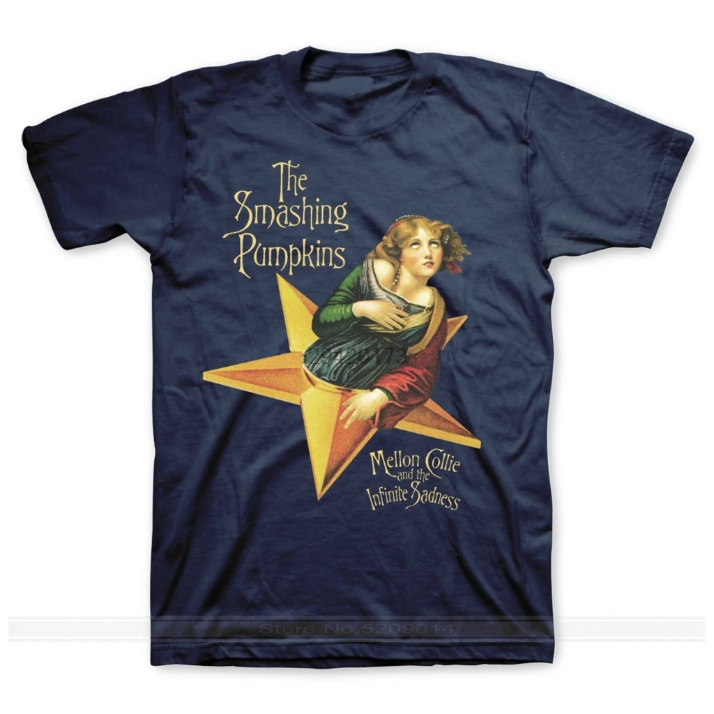 Мужская хлопковая футболка Smashing Pumpkins Mellon Collie с короткими рукавами | одежда