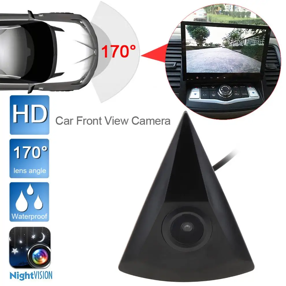DC 12V 420TVL Auto Car Front View Camera Night Vision Waterproof 170