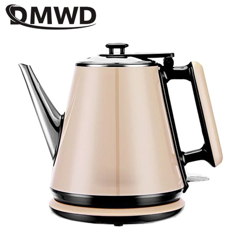 

DMWD Household Electric Kettle 1L Tea Maker Classic Coffee Pot Water Boiler Stainless Steel Office Heater Automatic Power Off