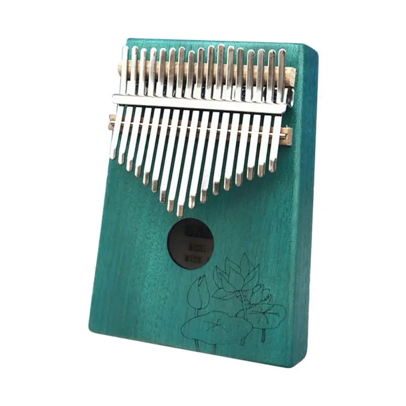 17 клавиш калимба «пианино для больших пальцев» высокого качества портативный мультфильм шаблон деревянный из красного дерева тела музыкальный инструмент
