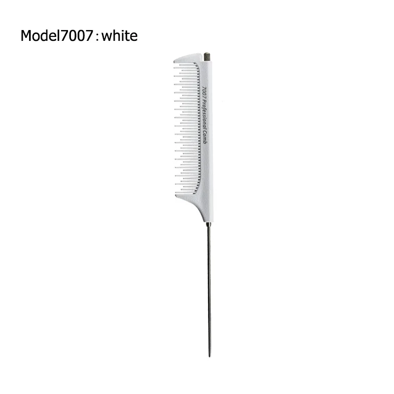 Hair Comb-7007 white 1 шт. металлическая заколка для хвоста крысы, телескопическая расческа, расческа для стрижки волос, парикмахерские инструменты для укладки волос, расчески с тонкими зубами, Острый гребень для хвоста - Цвет: Hair Comb-7007 white