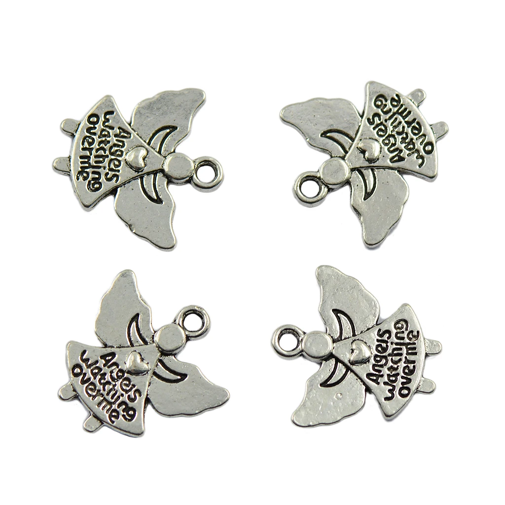 30 pcs Alloy Vintage Angel Charms Pendants for Making Bracelet and Necklace Zipper Pendant Cellphone Pendant
