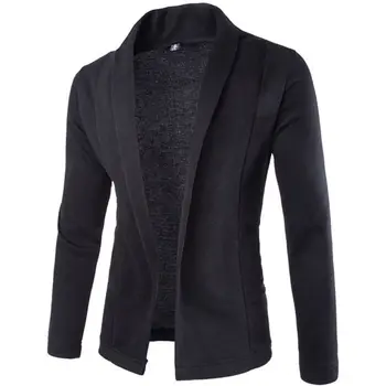 

New Fashion Men Stylish Long Sleeve Slim Fit Knit V-Neck Cardigan Long Sweater Coat Jacket Casual Mens Slim Jackets Coats