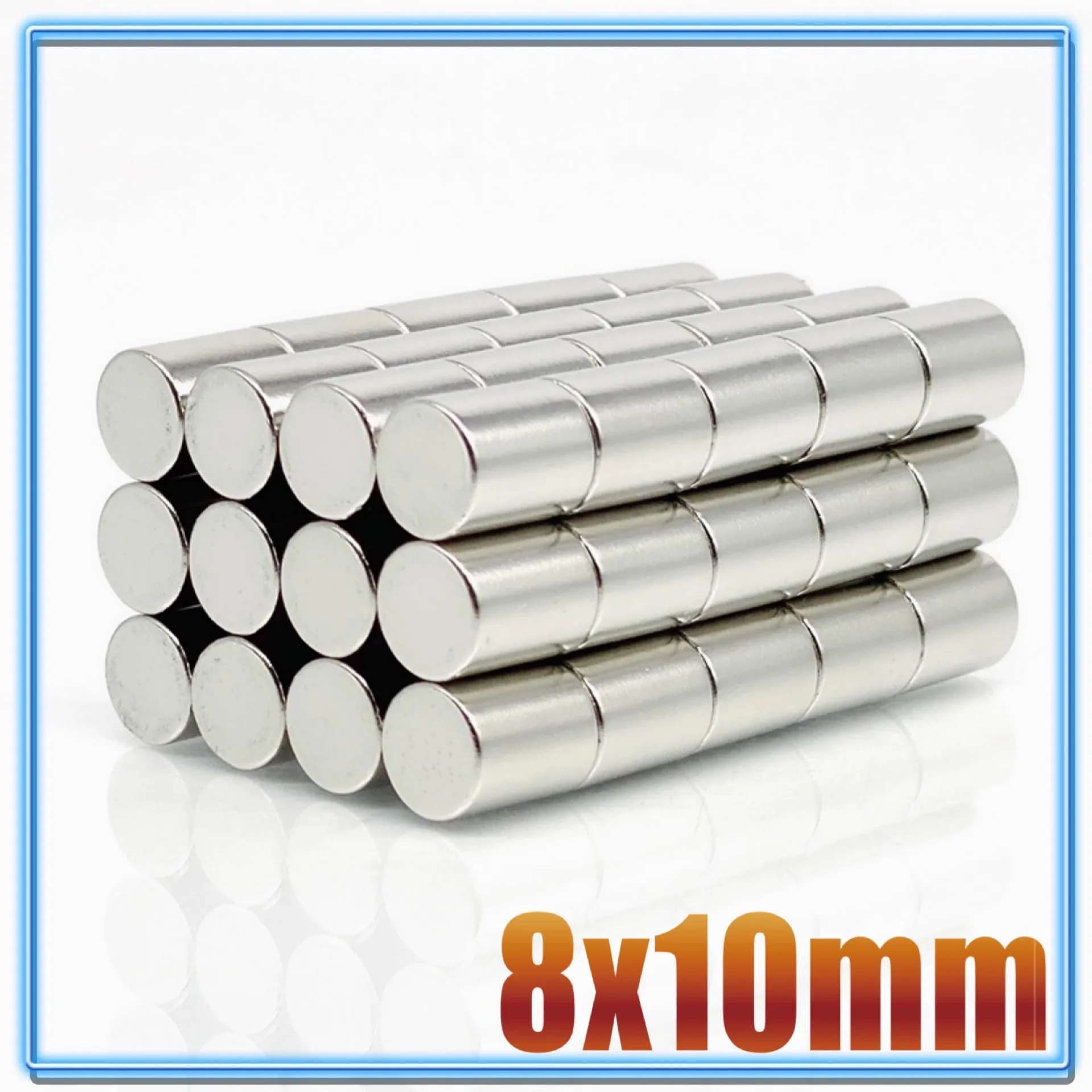Round Neodymium Magnets 20~500Pcs N35 Round Magnet 8x1 8x1.5 8x2 8x3 8x4 8x5 8x6 8x10 Neodymium Magnet Permanent NdFeB Super Strong Powerful