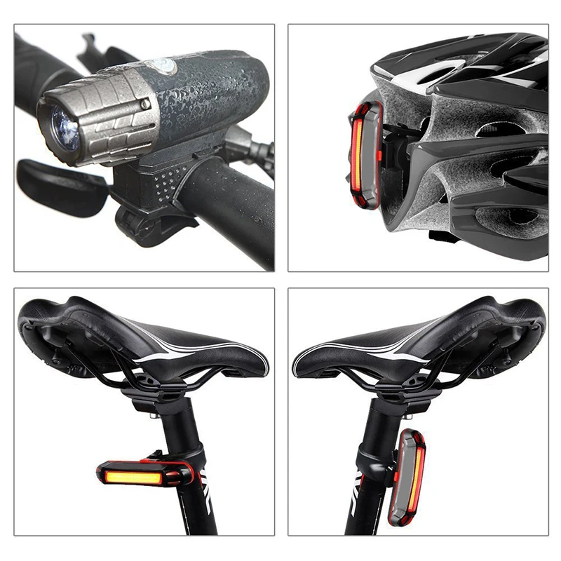 Велосипедный передний светильник 300 Люмен USB Перезаряжаемый велосипедный флэш-светильник головной светильник с хвостом светильник безопасность заднего хвоста Предупреждение ющие Аксессуары для велосипеда
