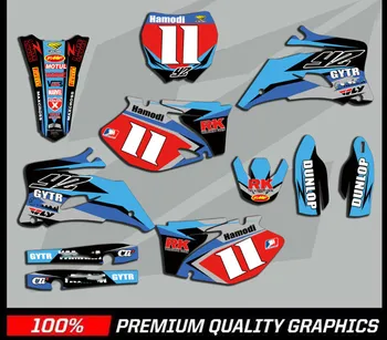 

Team Full set Sticker Kit Customized Number Graphics Backgrounds Decals For Yamaha YZF250 YZF450 YZF 250 450 2006 2007 2008 2009