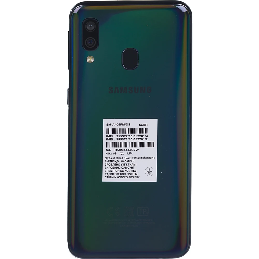 Смартфон SAMSUNG Galaxy A40 64Gb, SM-A405F, черный
