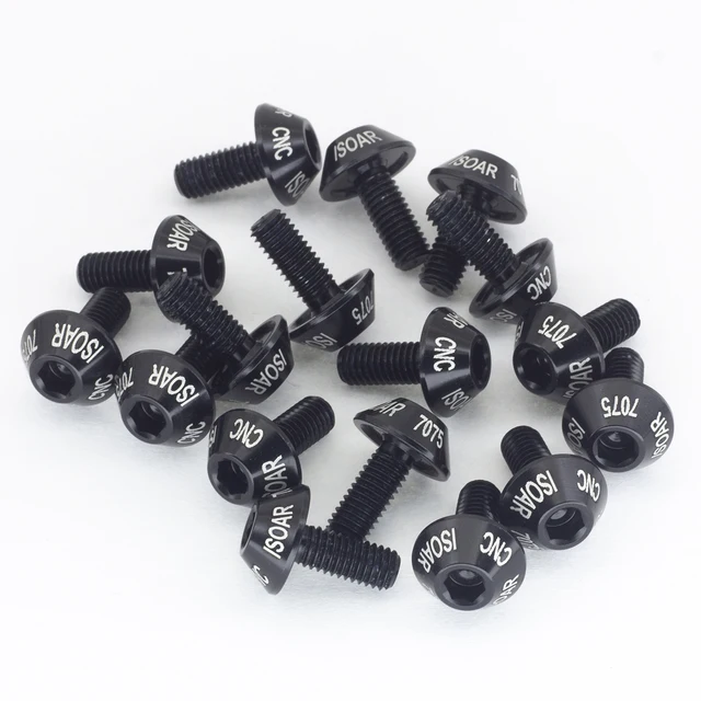 M5*10 Aluminum alloy mushroom head,bicycle water bottle rack screw mountain bike kettle rack screw Bottle cage color anode 2