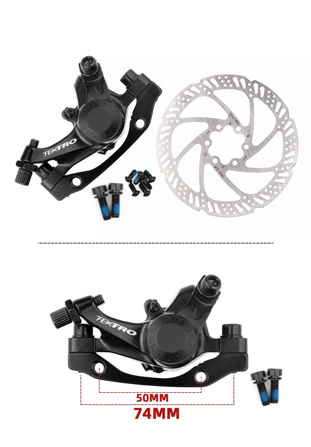 テクトロ 油圧式ディスクブレーキセット 160mm