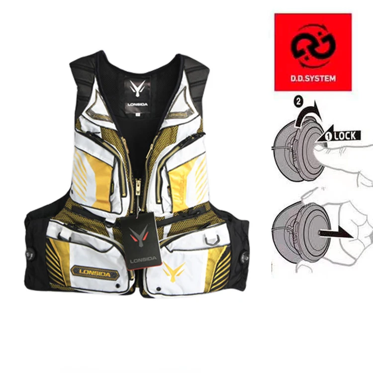 

2019 New Outdoor DD-system Fishing Vest 120KG Waterproof Life Vest Breathable Flotation Vest Quick Drying Fishing Life Jacket