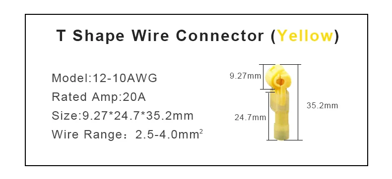 Обжимной провод Соединительные Клеммы conector Электрический Кабель соединения скотч замок быстрого сращивания 0,5-4 мм 22-18AWG/12-10AWG/18-14AWG